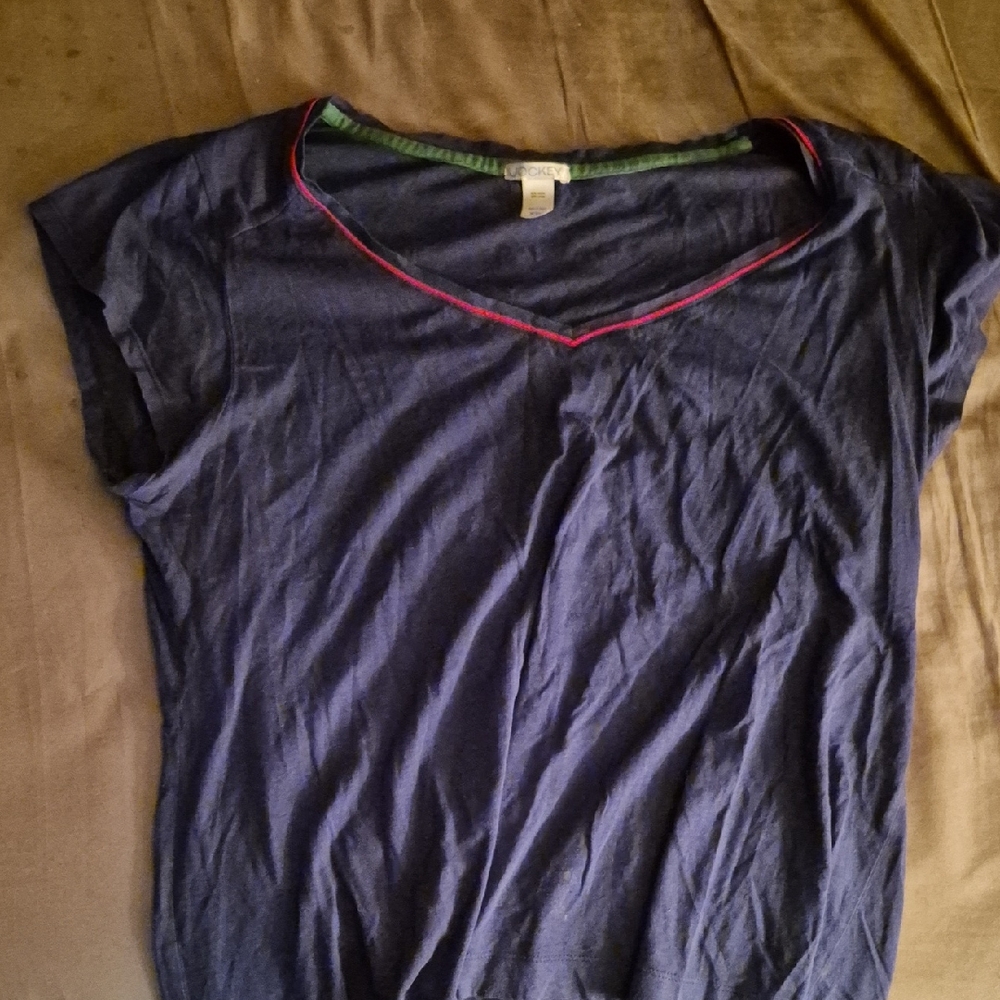 Jockey Blue Cap Sleeve Relaxed Tee